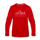 Jacksonville, Florida Long Sleeve T-Shirt - Skylines Unisex Jacksonville Long Sleeve Shirt - red