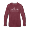 Jacksonville, Florida Long Sleeve T-Shirt - Skylines Unisex Jacksonville Long Sleeve Shirt - heather burgundy