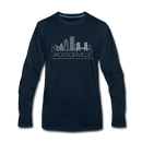 Jacksonville, Florida Long Sleeve T-Shirt - Skylines Unisex Jacksonville Long Sleeve Shirt - deep navy