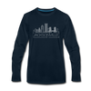 Jacksonville, Florida Long Sleeve T-Shirt - Skylines Unisex Jacksonville Long Sleeve Shirt - deep navy