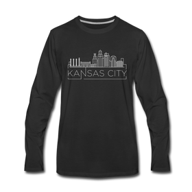 Kansas City, Missouri Long Sleeve T-Shirt - Skylines Unisex Kansas City Long Sleeve Shirt - black