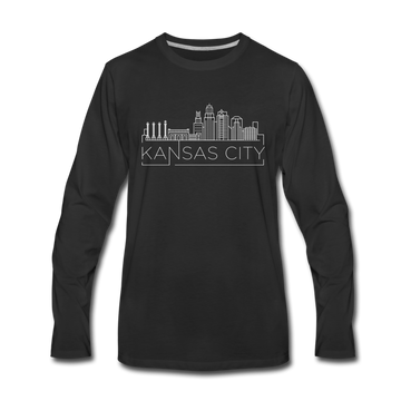 Kansas City, Missouri Long Sleeve T-Shirt - Skylines Unisex Kansas City Long Sleeve Shirt - black