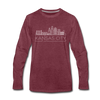 Kansas City, Missouri Long Sleeve T-Shirt - Skylines Unisex Kansas City Long Sleeve Shirt - heather burgundy