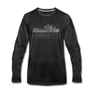 Kansas City, Missouri Long Sleeve T-Shirt - Skylines Unisex Kansas City Long Sleeve Shirt - charcoal gray