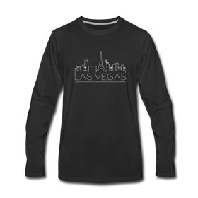 Las Vegas, Nevada Long Sleeve T-Shirt - Skylines Unisex Las Vegas Long Sleeve Shirt - black