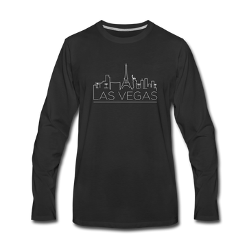 Las Vegas, Nevada Long Sleeve T-Shirt - Skylines Unisex Las Vegas Long Sleeve Shirt - black