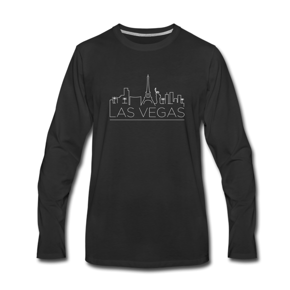 Las Vegas, Nevada Long Sleeve T-Shirt - Skylines Unisex Las Vegas Long Sleeve Shirt - black