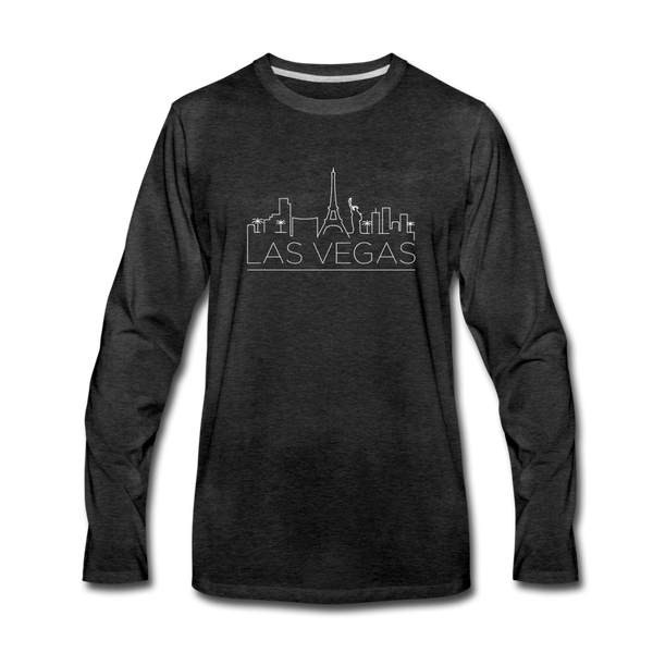 Las Vegas, Nevada Long Sleeve T-Shirt - Skylines Unisex Las Vegas Long Sleeve Shirt - charcoal gray