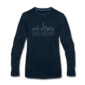 Las Vegas, Nevada Long Sleeve T-Shirt - Skylines Unisex Las Vegas Long Sleeve Shirt - deep navy
