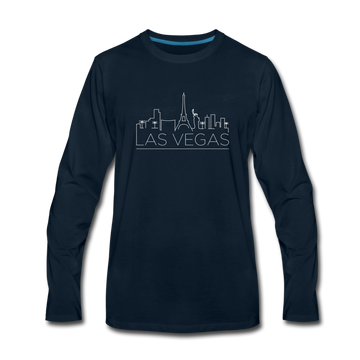 Las Vegas, Nevada Long Sleeve T-Shirt - Skylines Unisex Las Vegas Long Sleeve Shirt - deep navy