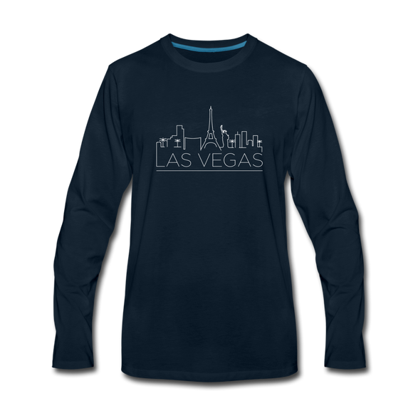 Las Vegas, Nevada Long Sleeve T-Shirt - Skylines Unisex Las Vegas Long Sleeve Shirt - deep navy