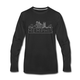 Memphis, Tennessee Long Sleeve T-Shirt - Skylines Unisex Memphis Long Sleeve Shirt - black