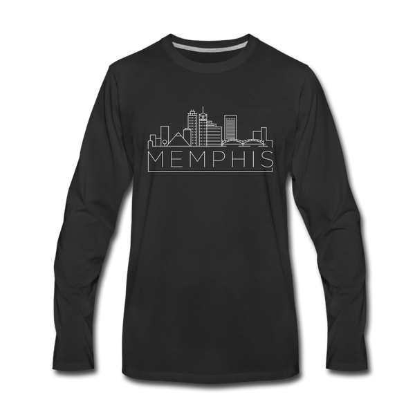 Memphis, Tennessee Long Sleeve T-Shirt - Skylines Unisex Memphis Long Sleeve Shirt - black