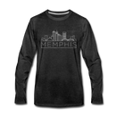 Memphis, Tennessee Long Sleeve T-Shirt - Skylines Unisex Memphis Long Sleeve Shirt - charcoal gray