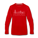 Milwaukee, Wisconsin Long Sleeve T-Shirt - Skylines Unisex Milwaukee Long Sleeve Shirt - red