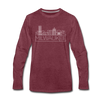 Milwaukee, Wisconsin Long Sleeve T-Shirt - Skylines Unisex Milwaukee Long Sleeve Shirt - heather burgundy