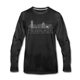 Milwaukee, Wisconsin Long Sleeve T-Shirt - Skylines Unisex Milwaukee Long Sleeve Shirt