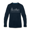 Milwaukee, Wisconsin Long Sleeve T-Shirt - Skylines Unisex Milwaukee Long Sleeve Shirt - deep navy