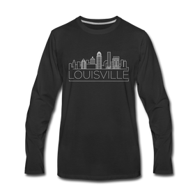 Louisville, Kentucky Long Sleeve T-Shirt - Skylines Unisex Louisville Long Sleeve Shirt - black