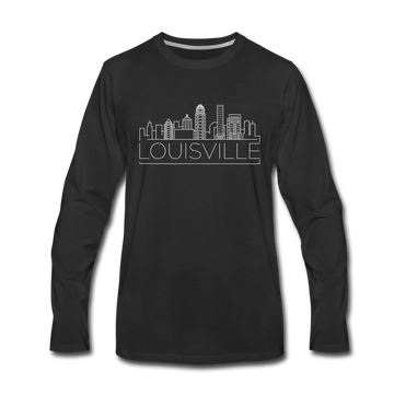 Louisville, Kentucky Long Sleeve T-Shirt - Skylines Unisex Louisville Long Sleeve Shirt - black