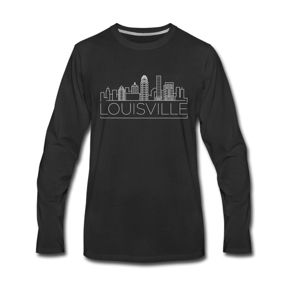 Louisville, Kentucky Long Sleeve T-Shirt - Skylines Unisex Louisville Long Sleeve Shirt - black
