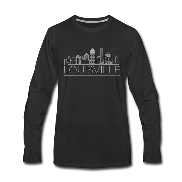 Louisville, Kentucky Long Sleeve T-Shirt - Skylines Unisex Louisville Long Sleeve Shirt - black