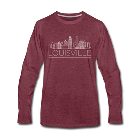 Louisville, Kentucky Long Sleeve T-Shirt - Skylines Unisex Louisville Long Sleeve Shirt