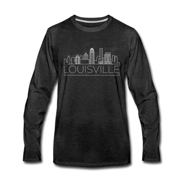 Louisville, Kentucky Long Sleeve T-Shirt - Skylines Unisex Louisville Long Sleeve Shirt - charcoal gray