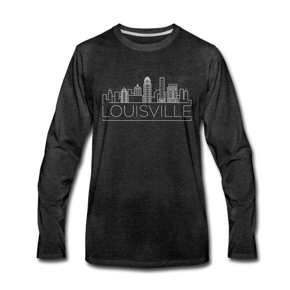 Louisville, Kentucky Long Sleeve T-Shirt - Skylines Unisex Louisville Long Sleeve Shirt - charcoal gray