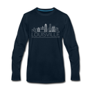 Louisville, Kentucky Long Sleeve T-Shirt - Skylines Unisex Louisville Long Sleeve Shirt - deep navy
