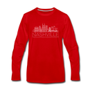 Nashville, Tennessee Long Sleeve T-Shirt - Skylines Unisex Nashville Long Sleeve Shirt - red
