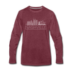 Nashville, Tennessee Long Sleeve T-Shirt - Skylines Unisex Nashville Long Sleeve Shirt - heather burgundy