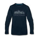 Nashville, Tennessee Long Sleeve T-Shirt - Skylines Unisex Nashville Long Sleeve Shirt - deep navy