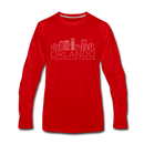 Orlando, Florida Long Sleeve T-Shirt - Skylines Unisex Orlando Long Sleeve Shirt - red