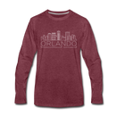 Orlando, Florida Long Sleeve T-Shirt - Skylines Unisex Orlando Long Sleeve Shirt - heather burgundy