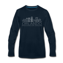 Orlando, Florida Long Sleeve T-Shirt - Skylines Unisex Orlando Long Sleeve Shirt - deep navy