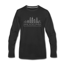 Philadelphia, Pennsylvania Long Sleeve T-Shirt - Skylines Unisex Philadelphia Long Sleeve Shirt - black