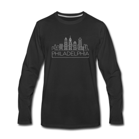Philadelphia, Pennsylvania Long Sleeve T-Shirt - Skylines Unisex Philadelphia Long Sleeve Shirt - black