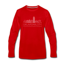 Oklahoma City, Oklahoma Long Sleeve T-Shirt - Skylines Unisex Oklahoma City Long Sleeve Shirt - red