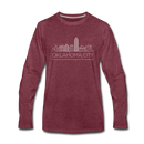 Oklahoma City, Oklahoma Long Sleeve T-Shirt - Skylines Unisex Oklahoma City Long Sleeve Shirt - heather burgundy
