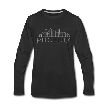 Phoenix, Arizona Long Sleeve T-Shirt - Skylines Unisex Phoenix Long Sleeve Shirt - black