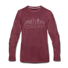 Phoenix, Arizona Long Sleeve T-Shirt - Skylines Unisex Phoenix Long Sleeve Shirt - heather burgundy