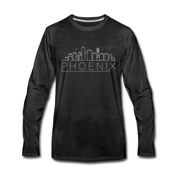 Phoenix, Arizona Long Sleeve T-Shirt - Skylines Unisex Phoenix Long Sleeve Shirt - charcoal gray