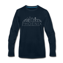 Phoenix, Arizona Long Sleeve T-Shirt - Skylines Unisex Phoenix Long Sleeve Shirt - deep navy