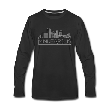Minneapolis, Minnesota Long Sleeve T-Shirt - Skylines Unisex Minneapolis Long Sleeve Shirt - black