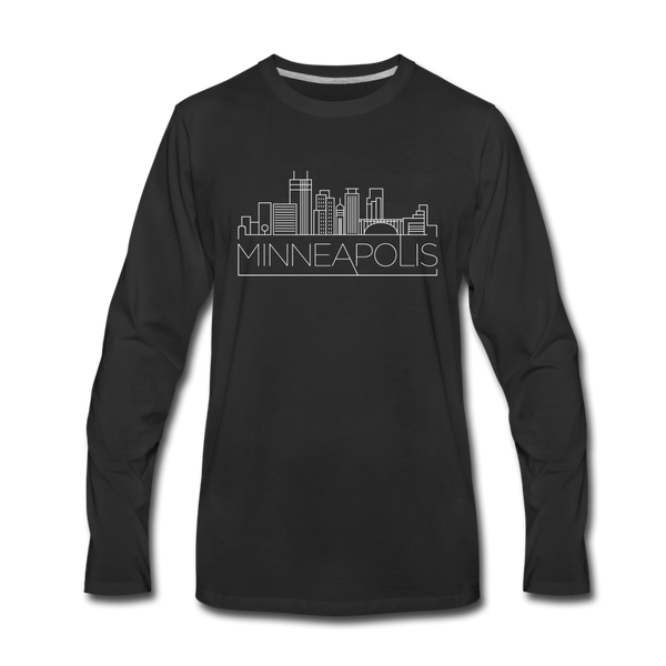 Minneapolis, Minnesota Long Sleeve T-Shirt - Skylines Unisex Minneapolis Long Sleeve Shirt - black