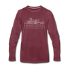 Minneapolis, Minnesota Long Sleeve T-Shirt - Skylines Unisex Minneapolis Long Sleeve Shirt - heather burgundy