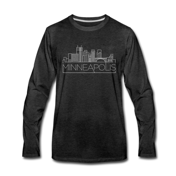Minneapolis, Minnesota Long Sleeve T-Shirt - Skylines Unisex Minneapolis Long Sleeve Shirt - charcoal gray
