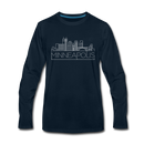 Minneapolis, Minnesota Long Sleeve T-Shirt - Skylines Unisex Minneapolis Long Sleeve Shirt - deep navy
