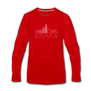 Omaha, Nebraska Long Sleeve T-Shirt - Skylines Unisex Omaha Long Sleeve Shirt - red